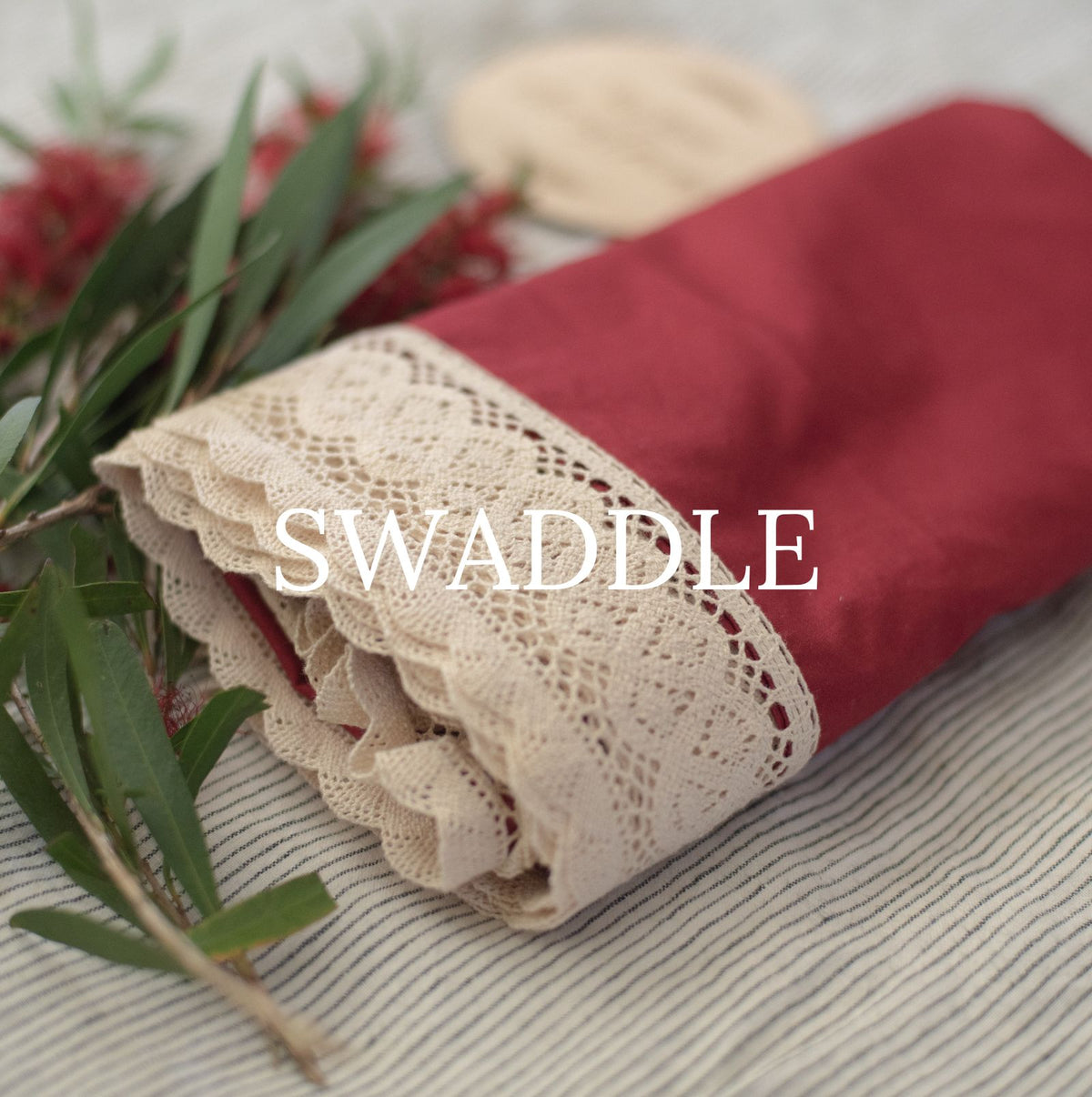 Deep Red Christmas Swaddle