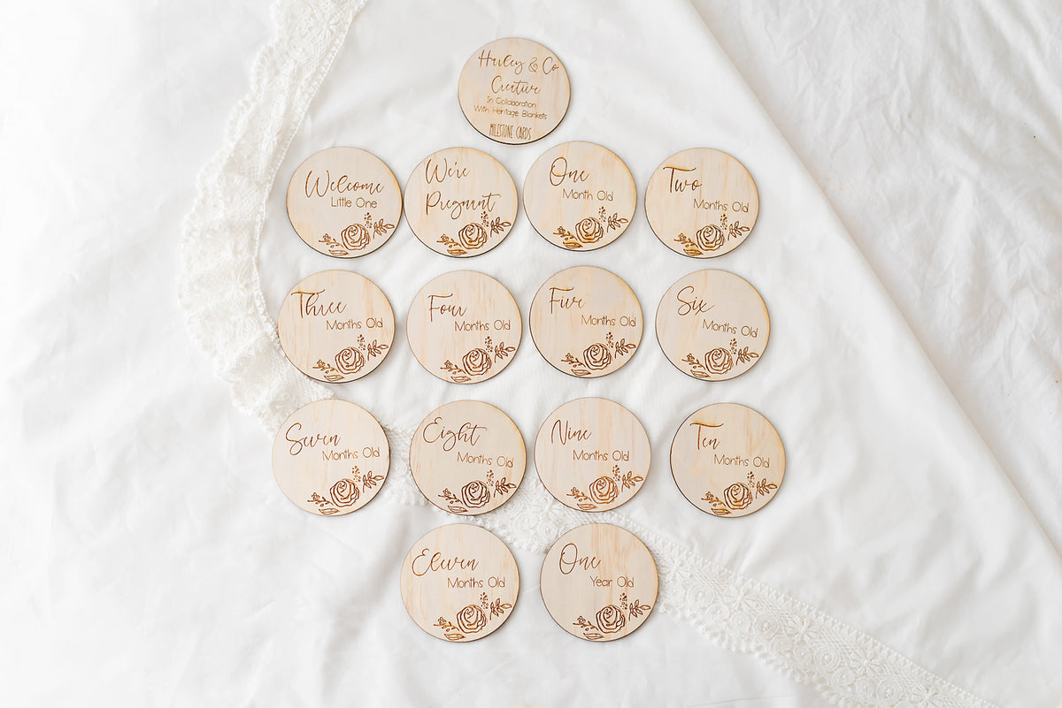 Heritage Milestone Wooden Discs