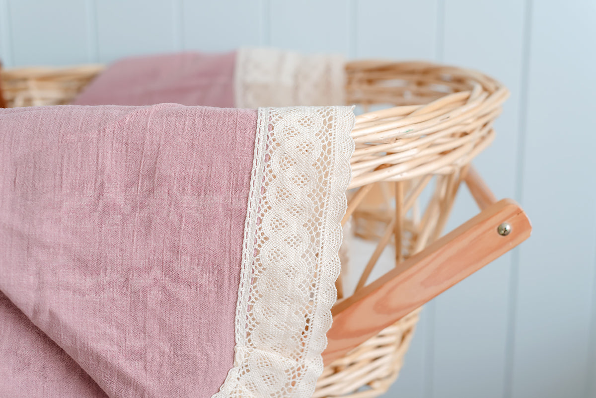 Dusty Pink Premium Cheesecloth Heritage Blanket
