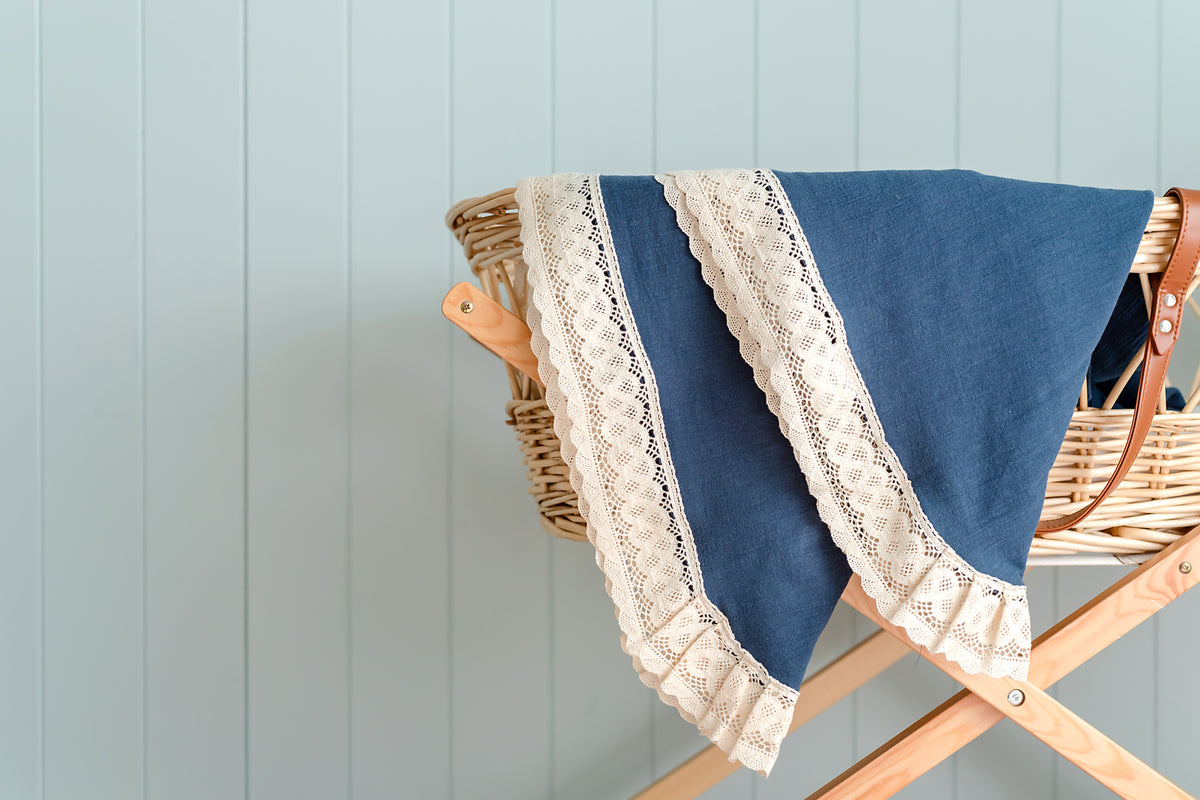 Warm Indigo Premium Cheesecloth Heritage Blanket