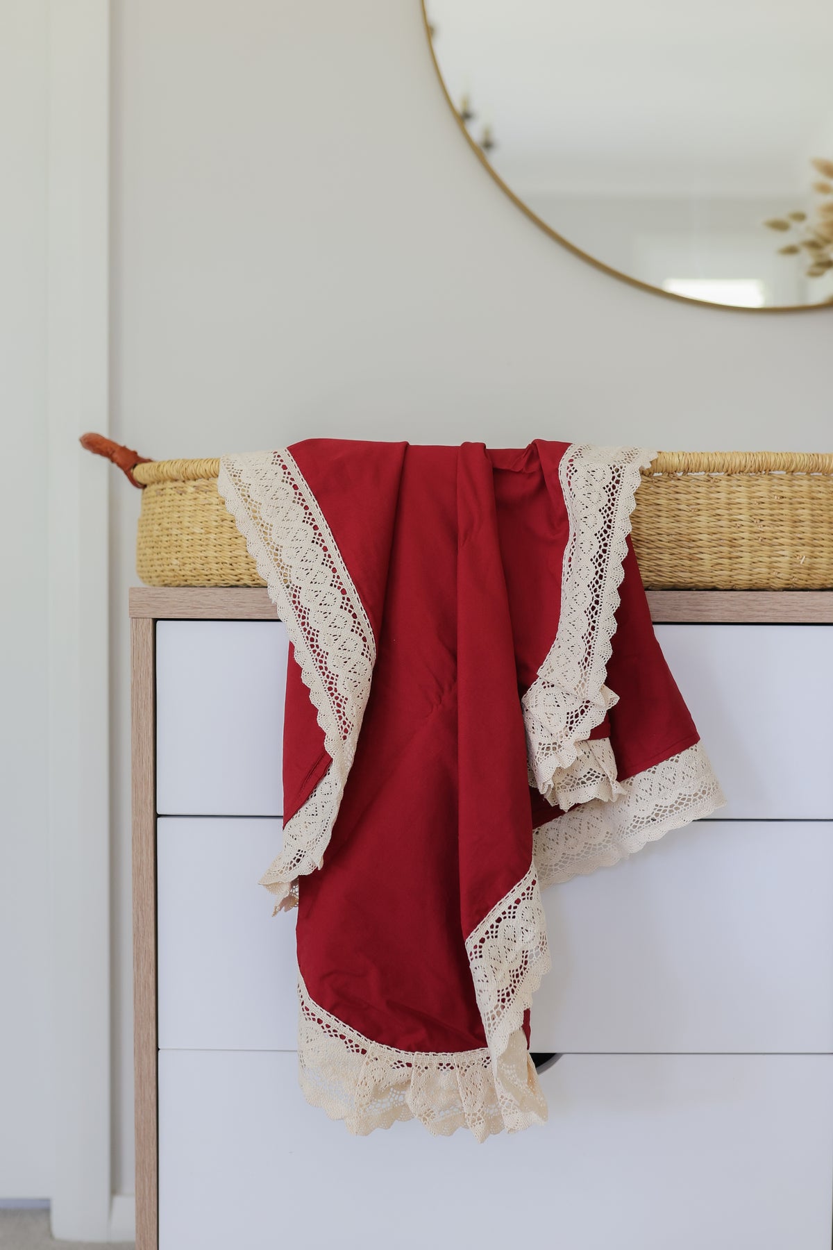 Deep Red Christmas Swaddle