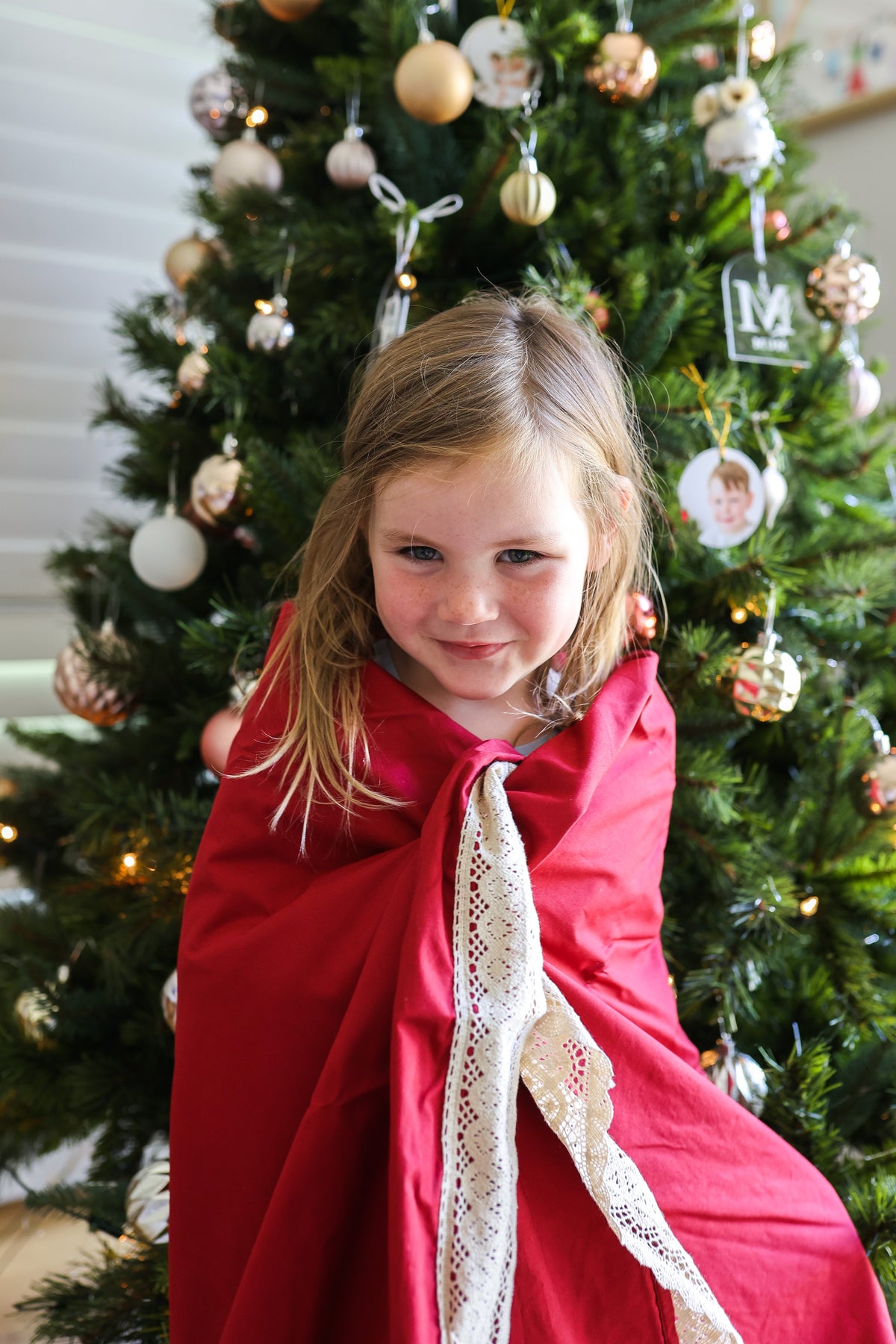 Deep Red Christmas Swaddle