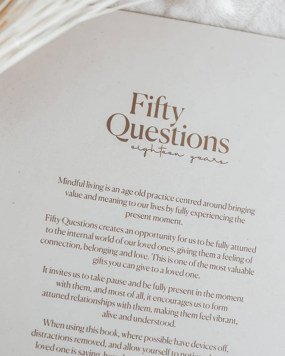 Fifty Questions ~ Birth Until Eighteen Years Keepsake Journal  ( 50 )